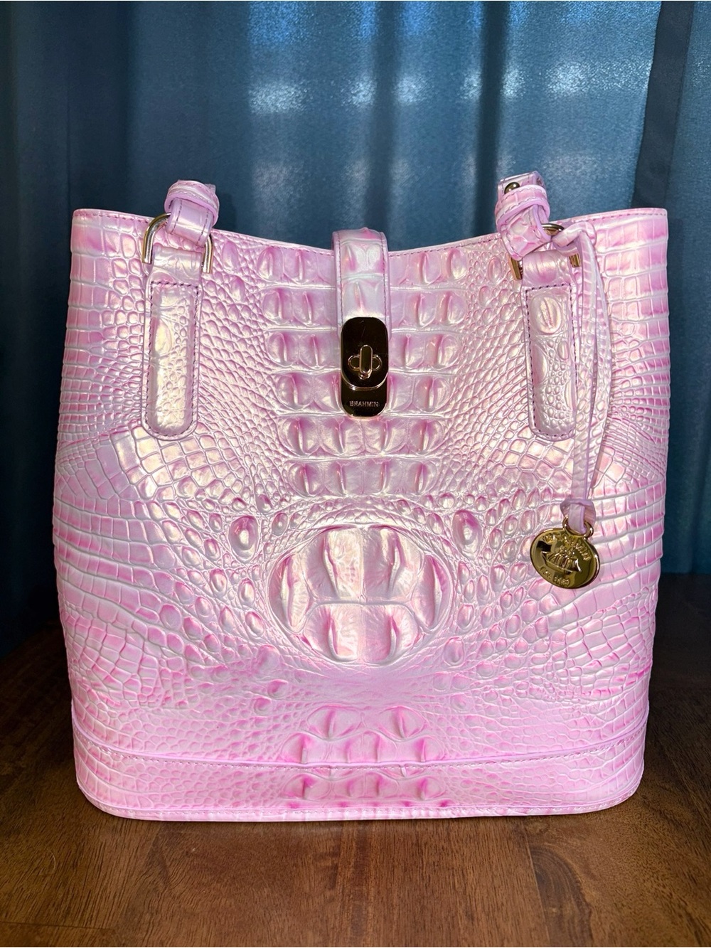 Brahmin EUC Fiora - Rose water - Pearlescent - FRONT EYE